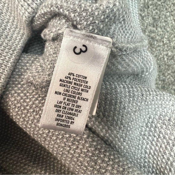 Bonobos Sweater Mens Large Light Gray 1/4 Zip Knit Cotton Blend Stretch Pullover - Picture 5 of 7
